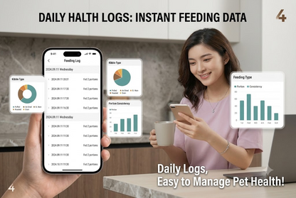 Tuya Smart 4L Automatic Pet Feeder - Wi-Fi App Control Cat Food Dispenser with Anti-Clog Design & Dual Power